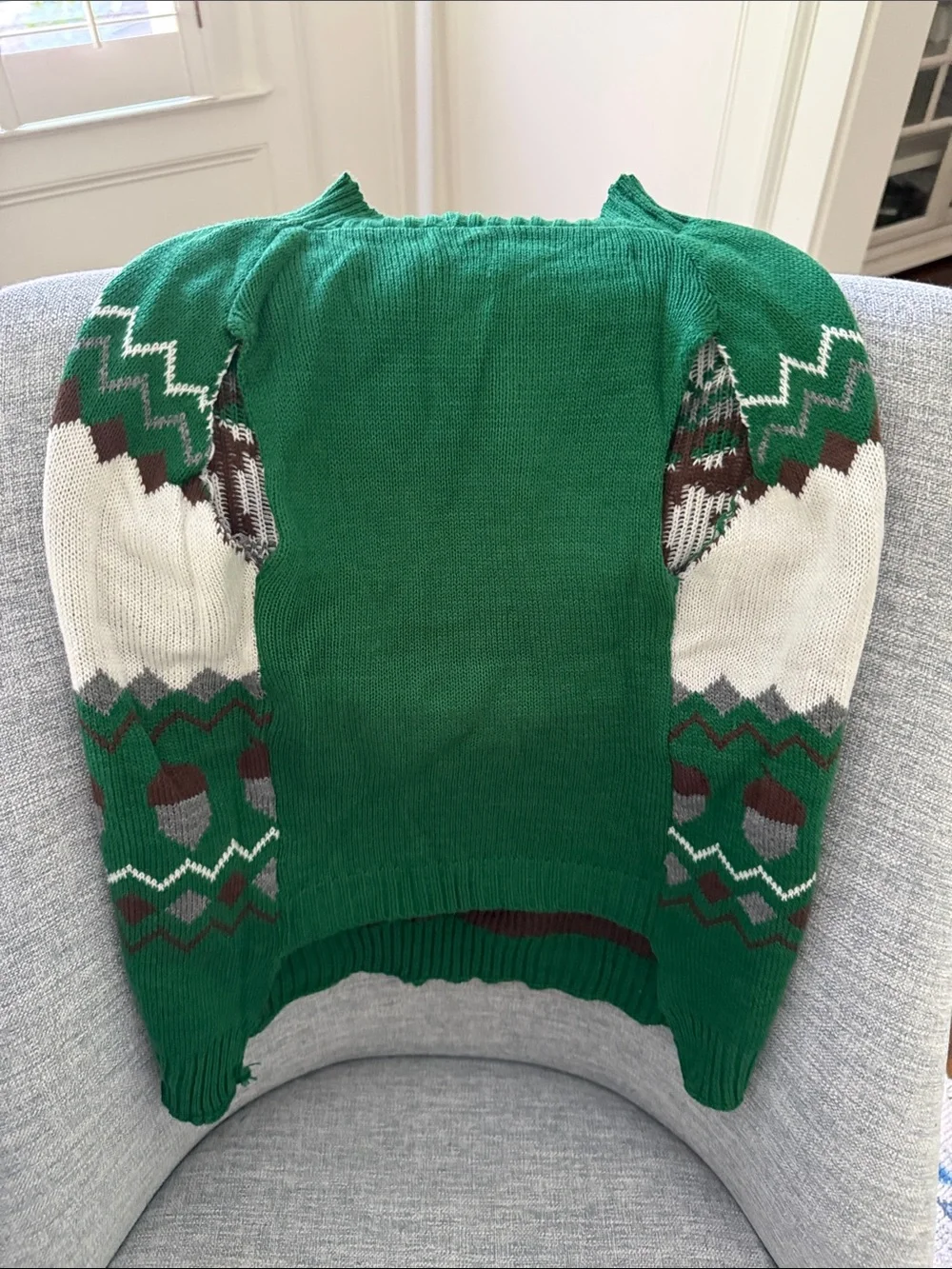 Green Squirrel Fair Isle Knit Sweater Vest